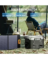 Mondawe Solar Generator, 1800W Power Station, Portable Solar Generator for Off-Grid Living