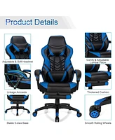 Gouun Adjustable Gaming Chair with Footrest for Home Office