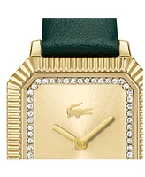 Lacoste Women's Parisienne Green Leather Strap Watch, 28.3 x 20.7mm