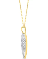 Forever Grown Diamonds Lab-Grown Diamond Heart Pendant 18" Necklace (2 ct. t.w.) Sterling Silver or 14k Gold-Plated