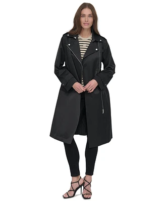 Dkny Women's Belted Asymmetric-Zip Trench Coat