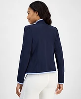 Tommy Hilfiger Women's Contrast-Trim Band Jacket