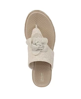 LifeStride Women's Bloom Washable Thong Slip On Wedge Sandals