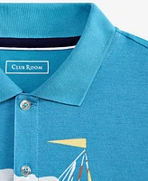 Club Room Men's Regatta Printed Pique Knit Polo Shirt, Exclusively at Macy's