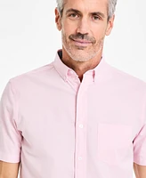 Club Room Men's Short Sleeve Button-Down Oxford Shirt, Created for Macy's