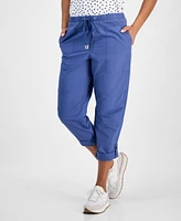 Nautica Jeans Women's Cotton Roll-Tab Utility Pants