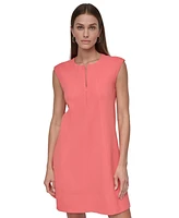 Dkny Women's Jewel-Neck Sleeveless Shift Dress