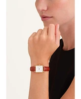 Rosefield Boxy Xs Women's Medium Brown Leather Watch 24mm