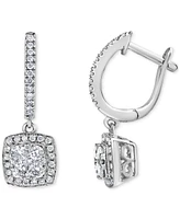 Diamond Drop Earrings (1/3 ct. t.w.) in 10k White Gold