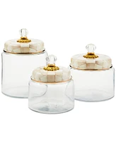 Mackenzie-Childs Mocha Check Medium Kitchen Canister