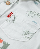 Levi's Toddler Boys 2-Piece Printed Shirt and Denim Shorts