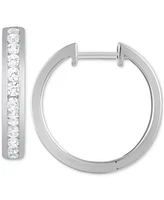 Diamond Hoop Earrings (1 ct. t.w.) in 14k White Gold