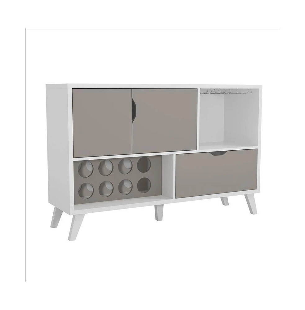 Slickblue 2-Door Wine Bar Cabinet and Tv Entertainment Console for Stylish Living Room Storage