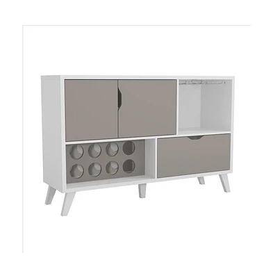 Slickblue 2-Door Wine Bar Cabinet and Tv Entertainment Console for Stylish Living Room Storage