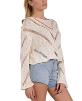 Elan Women's Scoop-Neck Cutout Sweater