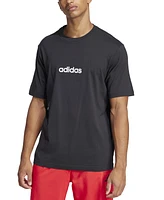 adidas Men's Essentials Regular-Fit Linear Logo Graphic T-Shirt