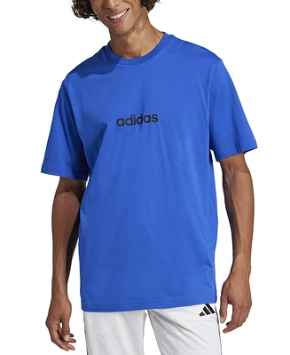 adidas Men's Essentials Regular-Fit Linear Logo Graphic T-Shirt