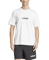 adidas Men's Essentials Regular-Fit Linear Logo Graphic T-Shirt