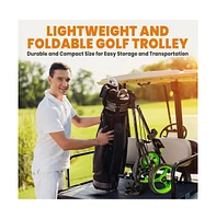 Jovial 3-Wheel Golf Push Cart with Adjustable Handle and Braking System
