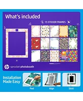Hp Sprocket Photobooth 3x4" Photo Printer, Bundle w/Zink Paper, Case