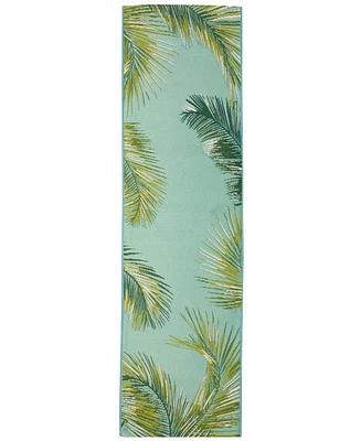 Liora Manne' Marina Palm Border 1'11"x7'6" Runner Area Rug