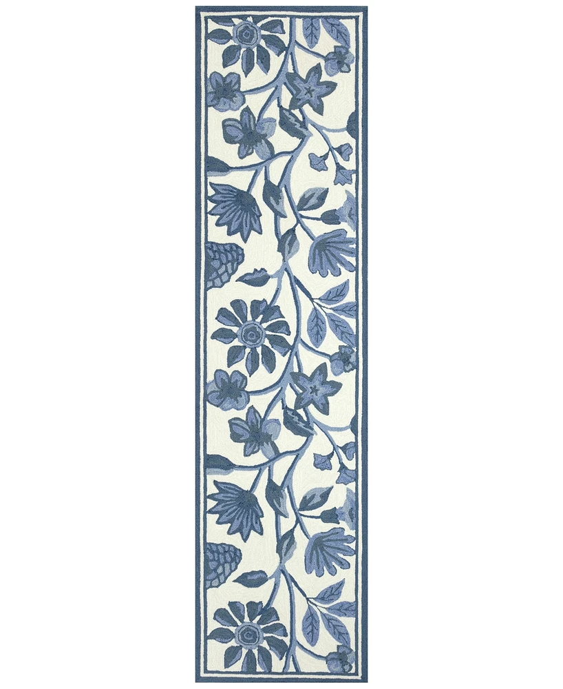 Liora Manne' Capri Floral Vine 2'x5' Runner Area Rug