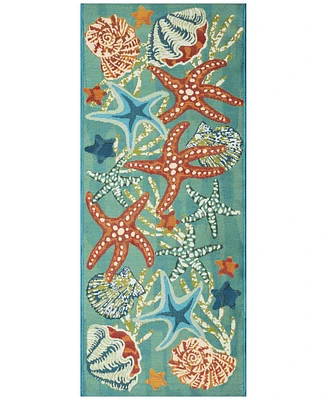 Liora Manne' Esencia Starfish Song 1'11"x4'11" Runner Area Rug