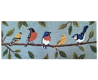 Liora Manne' Frontporch Birds on A Branch 2'x5' Runner Area Rug