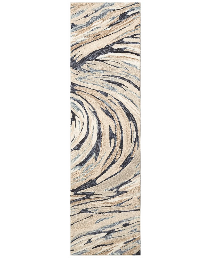 Liora Manne' Savoy Big Wave 2'x7'6" Runner Area Rug