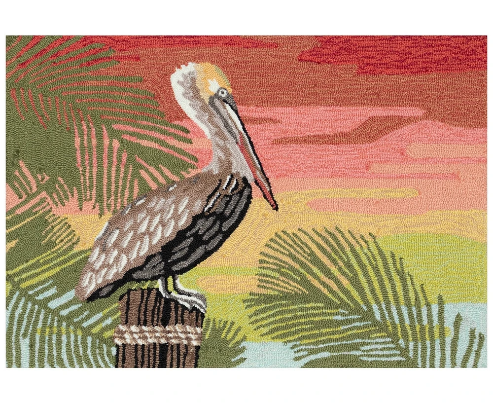 Liora Manne' Frontporch Pelican 1'8"x2'6" Area Rug