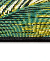 Liora Manne' Marina Palm Border 4'10"x7'6" Area Rug