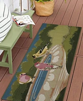 Liora Manne' Esencia Bathing Birdies 1'11"x4'11" Runner Area Rug