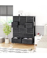 gaomon 15 Drawers Fabric Dresser for Bedroom, Tall Vertical Storage Dresser & Chests of Drawers, Storage Drawer Organizer w/Metal Frame