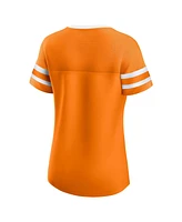 Fanatics Women's Tennessee Orange Volunteers Iconic Athena Lace-Up T-Shirt