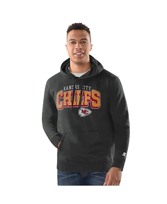 Starter Men's Charcoal Kansas City Chiefs Vintage Pullover Hoodie