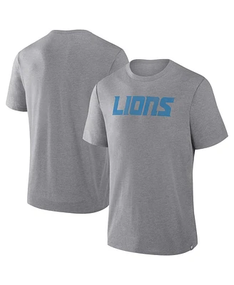 Fanatics Men's Heather Gray Detroit Lions Tri-Blend T-Shirt