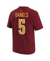 Nike Toddler Jayden Daniels Burgundy Washington Commanders Player Name Number T-Shirt