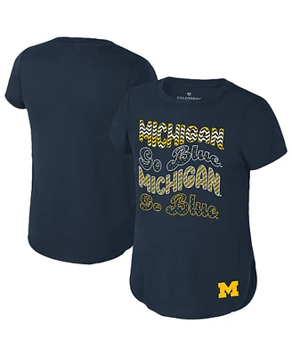 Colosseum Big Boys and Girls Navy Michigan Wolverines Rogan T-Shirt