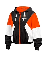 Wear by Erin Andrews Black Cincinnati Bengals Color Block Full-Zip Windbreaker Jacket