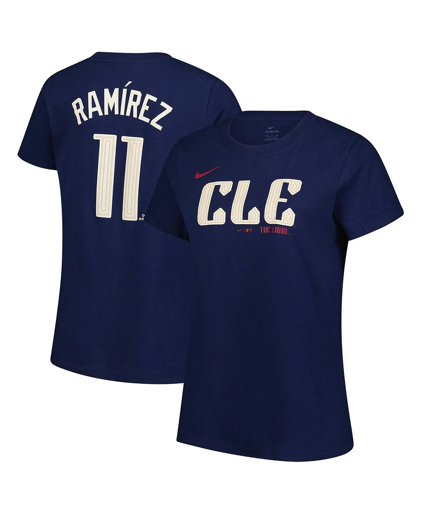 Nike Women's Jose Ramirez Navy Cleveland Guardians 2024 City Connect Fuse Player Name Number T-Shirt