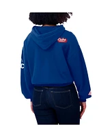 Wear by Erin Andrews Women's Royal Chicago Cubs Patch Quarter-Zip Hoodie