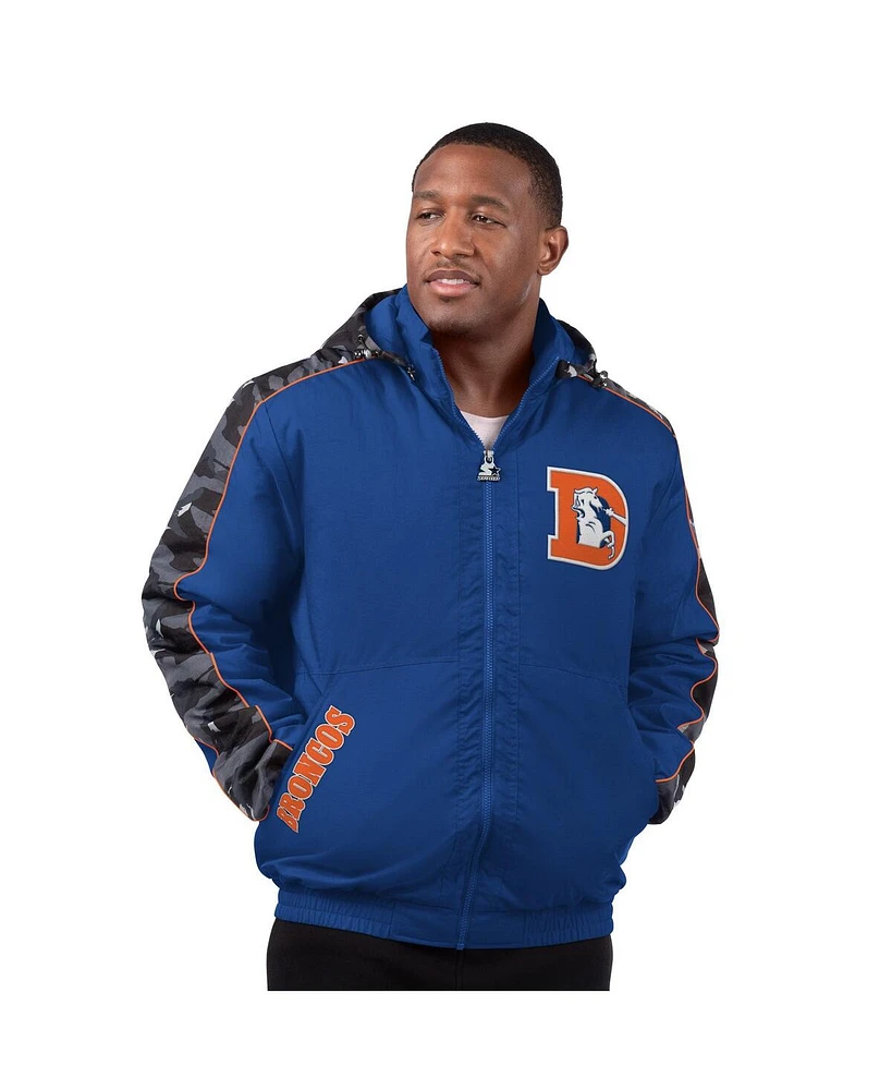 Starter Men's Navy Denver Broncos Thursday Night Gridiron Full-Zip Hoodie Jacket