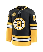 Fanatics Men's David Pastrnak Black Boston Bruins Alternate 100th Anniversary Premium Jersey