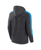 Fanatics Men's Heather Charcoal Carolina Panthers Gains Full-Zip Hoodie