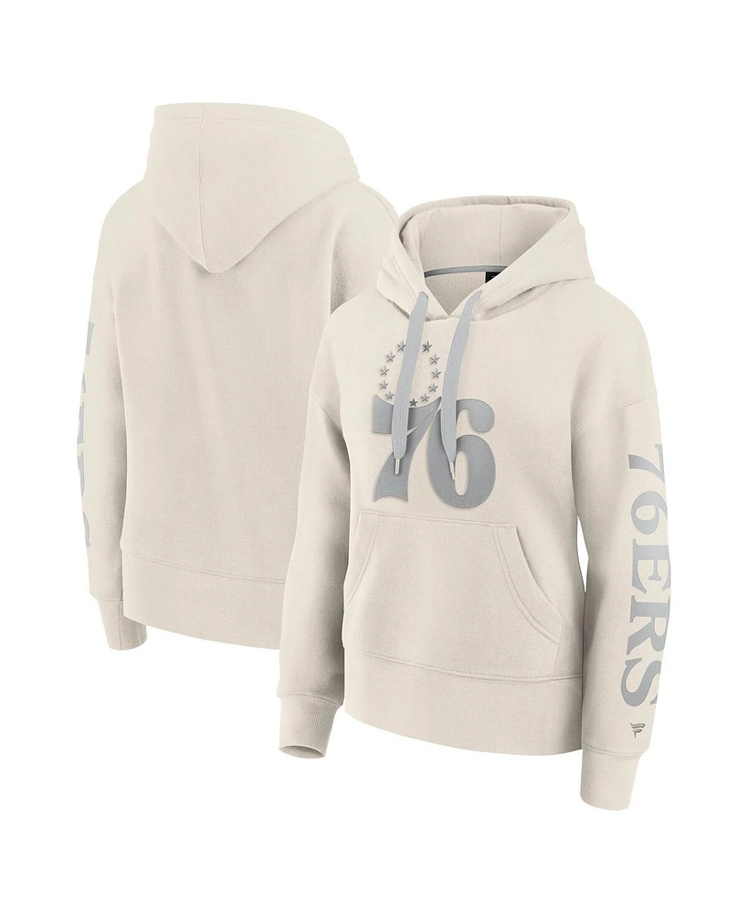 Fanatics Women's Cream Philadelphia 76ers Elements Next Pullover Hoodie