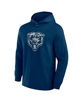 Fanatics Men's Navy Chicago Bears Elements Blaze Tri-Blend Long Sleeve Hoodie T-Shirt