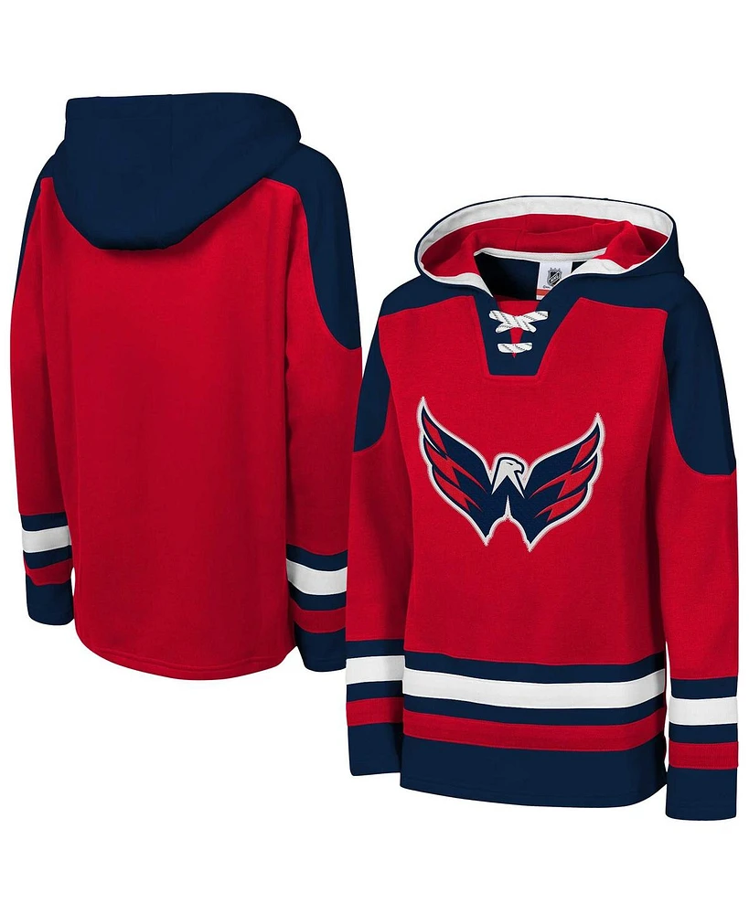 Outerstuff Big Boys and Girls Red Washington Capitals Must Have Home V-Neck Pullover Hoodie