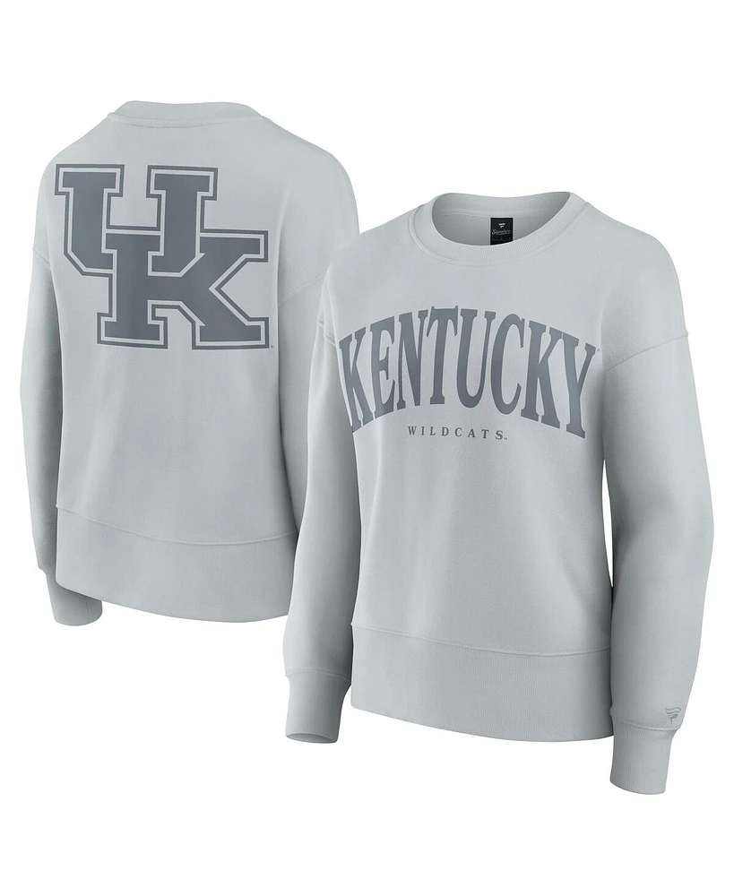 Fanatics Women's Gray Kentucky Wildcats Supersoft Flow Fleece Pullover Sweatshirt