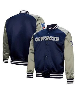 Mitchell & Ness Men's Deion Sanders Navy Dallas Cowboys Retired Player Graphic Full-Zip Satin Jacket