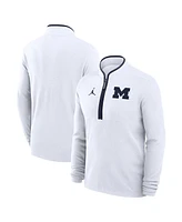 Jordan Men's White Michigan Wolverines Victory Half-Zip Sweatshirt